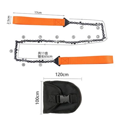 11 Teeth Outdoor Portable Hand-drawn Wire Saw Field Mountain