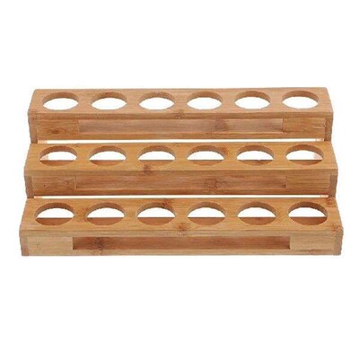 18 Holes Wooden Organizer Gift Box Holder Essential Display
