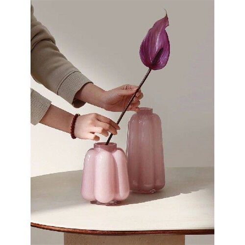 Ahunderjiaz-Light Luxury Style Glass Vase, Garden Flower