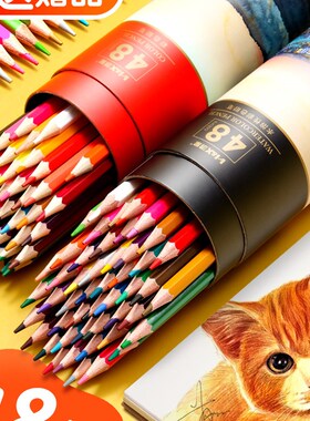 Oil colored pencil students draw 48 color pencils by hand