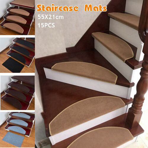 15PCS Stair Tread Carpet Mats Self Adhesive Stair Mat Stair