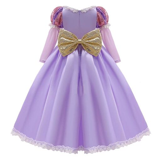 Rapunzel Princess Girl Dress Cosplay Tangled Halloween Party