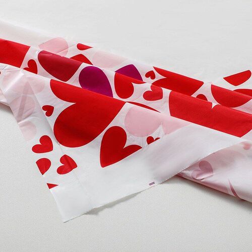 Onetime PE Plastic Heart Tablecloth Wedding Tablecloth Valen