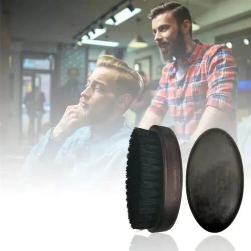 Professional Vintage Wooden Beard Brush - Mini Natural Musta