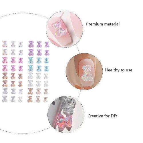 LED Nail Lamp Bear Accessories Gems for Nails Manicures