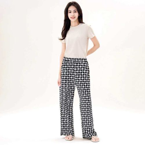 Spring and Summer New Ice Silk Polar Dot Pattern Womens Pan