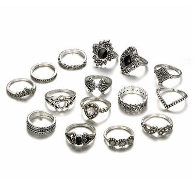 lor de loto, estilo gtico, Vintage, plata antigua,  piezas