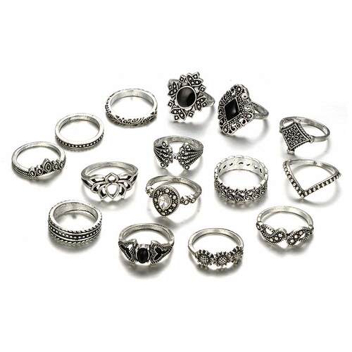 lor de loto, estilo gtico, Vintage, plata antigua,  piezas