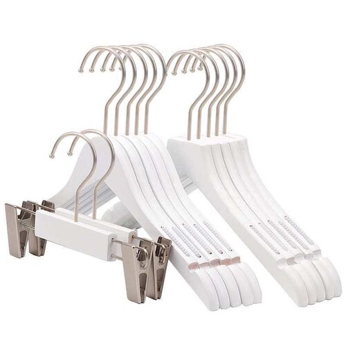 White Childrens Clothing Store Wooden Clothes Hanging Cloth