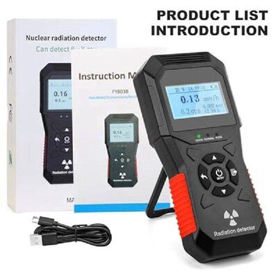 1 PCS Black ABS Nuclear Wastewater Radiation Dosimeter