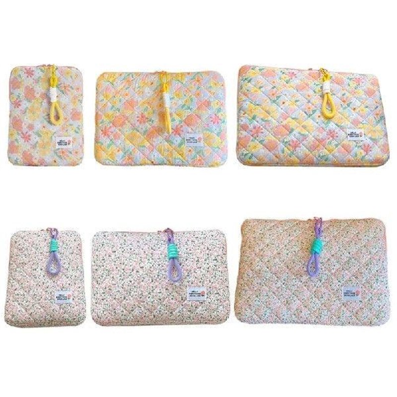 Flower Note Practical Laptop Sleeve Computer Bags - 实物图