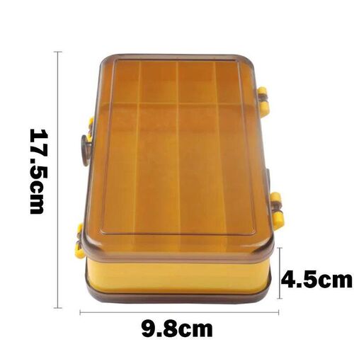 Double Sided Fishing Tackle Box 13 Compartments Lure Hook Fi
