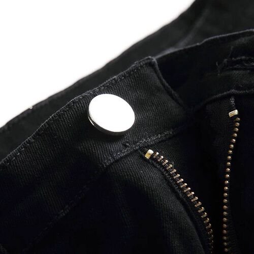 Denim Jeans Hole Design Fashion Lacquer Foot Casual Pants Sr