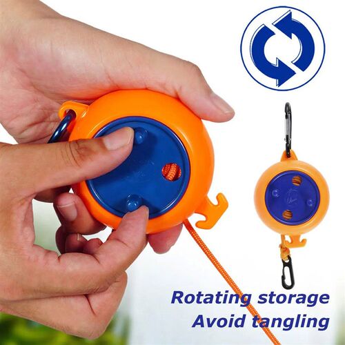 8 Meters Clothesline Retractable Washing Line Travel Clothes