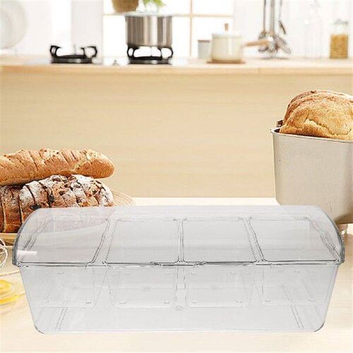 Salad Storage Box Chilled Condiment Server Tray Food