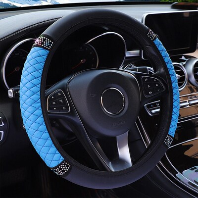 Four Seasons Universal Car Steering Wheel Cover 37-38cm Leat