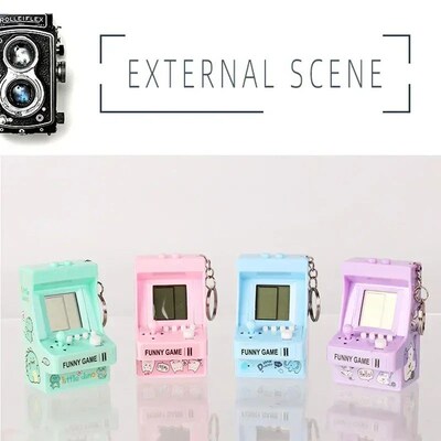 Portable  Pocket Keychain Ring Built-in 26 Retro Classic Gam