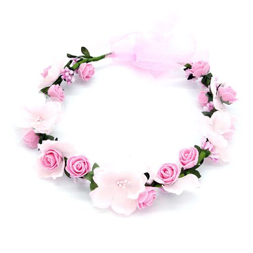 Floral Wreath Headpiece Beach Resort Hair Flower BridalBride