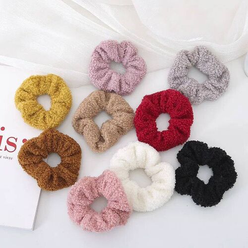 New Furry Winter Warm Soft Hair Scrunchies Warm Elastic Hair