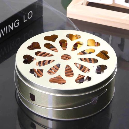 Mosquito Coil Holder with Lid and Ash Tray, Indoor Use, Fire