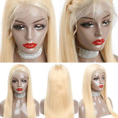 613 Human Hair 13x4 Lace Front Frontal Wig Straight Transpar
