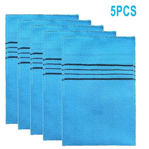 5Pcs Shower Bath Scrub Glove Korean Exfoliating Body Scrub S
