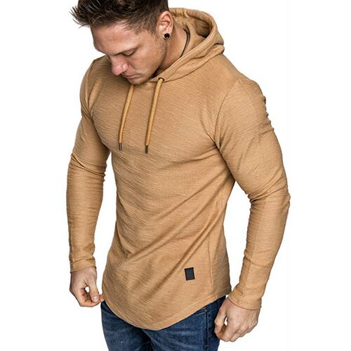 2022 New Mens casual fashion solid color long-sleeved T-shi