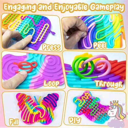 Cartoon Sensory Activity Ball with 11 Rods Silicone Fidget T