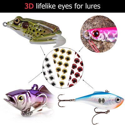 100pcs/lot Fishing Lure Eyes Holographic 3D 3mm 4mm 5mm 6mm