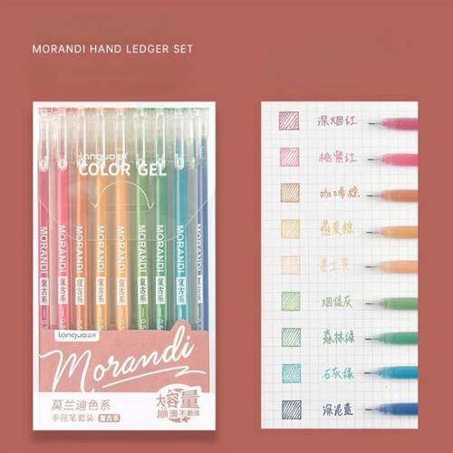 Mr. Paper 5 Designs 9pcs/box Morandi Color Gel Pens Set Hand