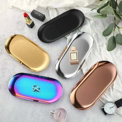 1Pcs Stainless Steel Cosmetic Storage Tray Nail Art Equipmen