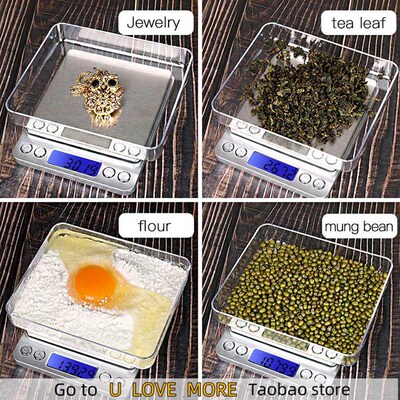 Precision LCD Digital Scales 500g/1Kg/2Kg/3Kg x 0.1g Kitchen