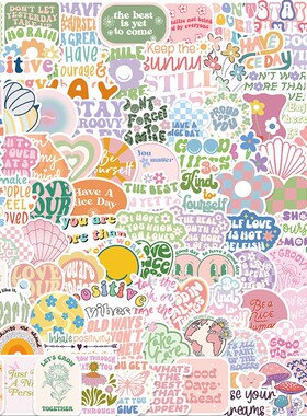 50/100PCS Cute Inspirational Girl Pink Style Cartoon Sticker