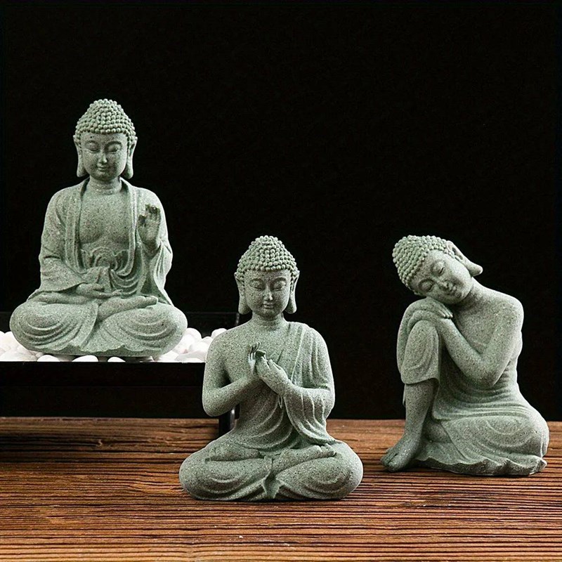 Buddha Garden Statue Fish Tank Decoration Mini Buddhism Figu图片