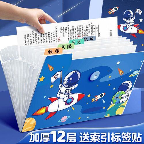 Cartoon A4 8/13 Pockets File Folder Test Paper Storage