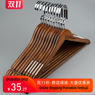 cabinet skid hangers clothes clip coathanger wooden rack5pcs