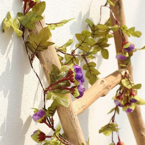 2.2M 25LED Artificial Flowers Plants Leaves Garland String L