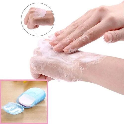 Portable Soap Paper Disposable Travel Camping Mini Cleaning