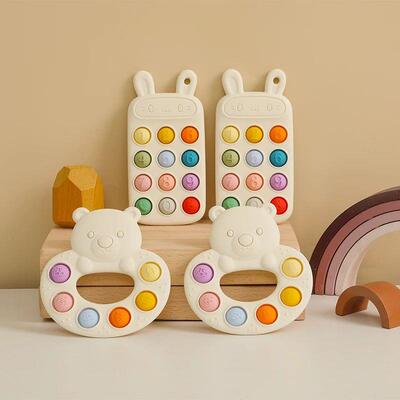 Baby Teething Toys BPA Free Cute Animal Shape Infant Silicon