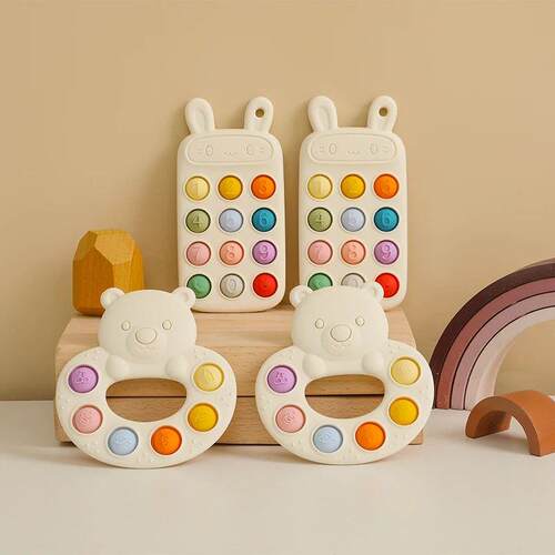 Baby Teething Toys BPA Free Cute Animal Shape Infant Silicon