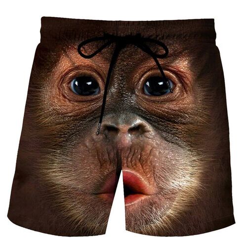Funny Duck Graphic Beach Shorts for Men 3D Print Animal Boar