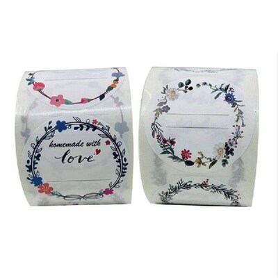 Self-Adhesive Labels 5cm Round Stickers Canning Labels Jar