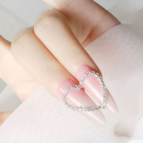 Ins claw drill pearl chain nail metal luster diamond  handma