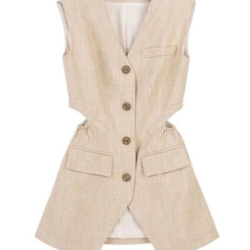 Elegant Fashion Sreetwear Two Piece Set Women Sleeveless Bla