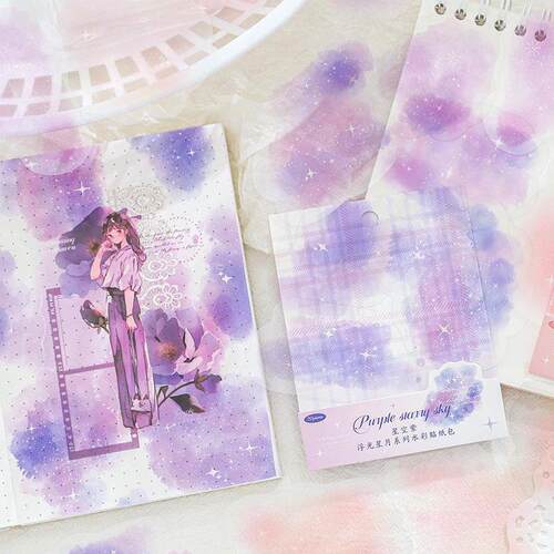 Yoofun 20pcs/lot Watercolor Landscaping Material Collage PET