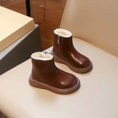Childrens Short Boots 2-16 Years Old Padded Thickened Boys