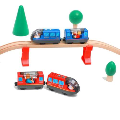 Electric Train Set Toys Model Train Electric Car Fit For Woo