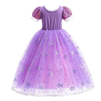 Princess Rapunzel for Girls Costume Movie Tangled Kids Cospl