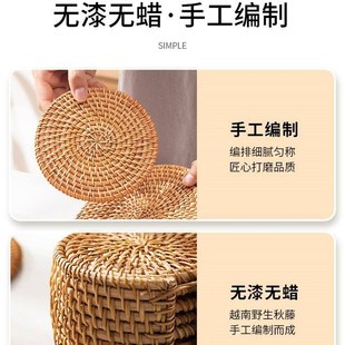 编织餐垫碗盘垫Woven round placemat insulated plate bowl mat