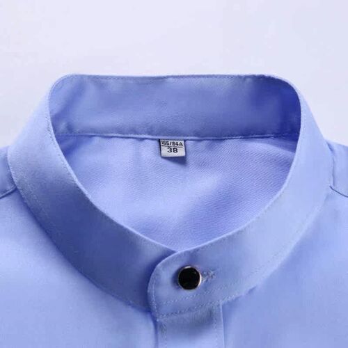 -New Chinese stand collar cotton shirt mens casual business